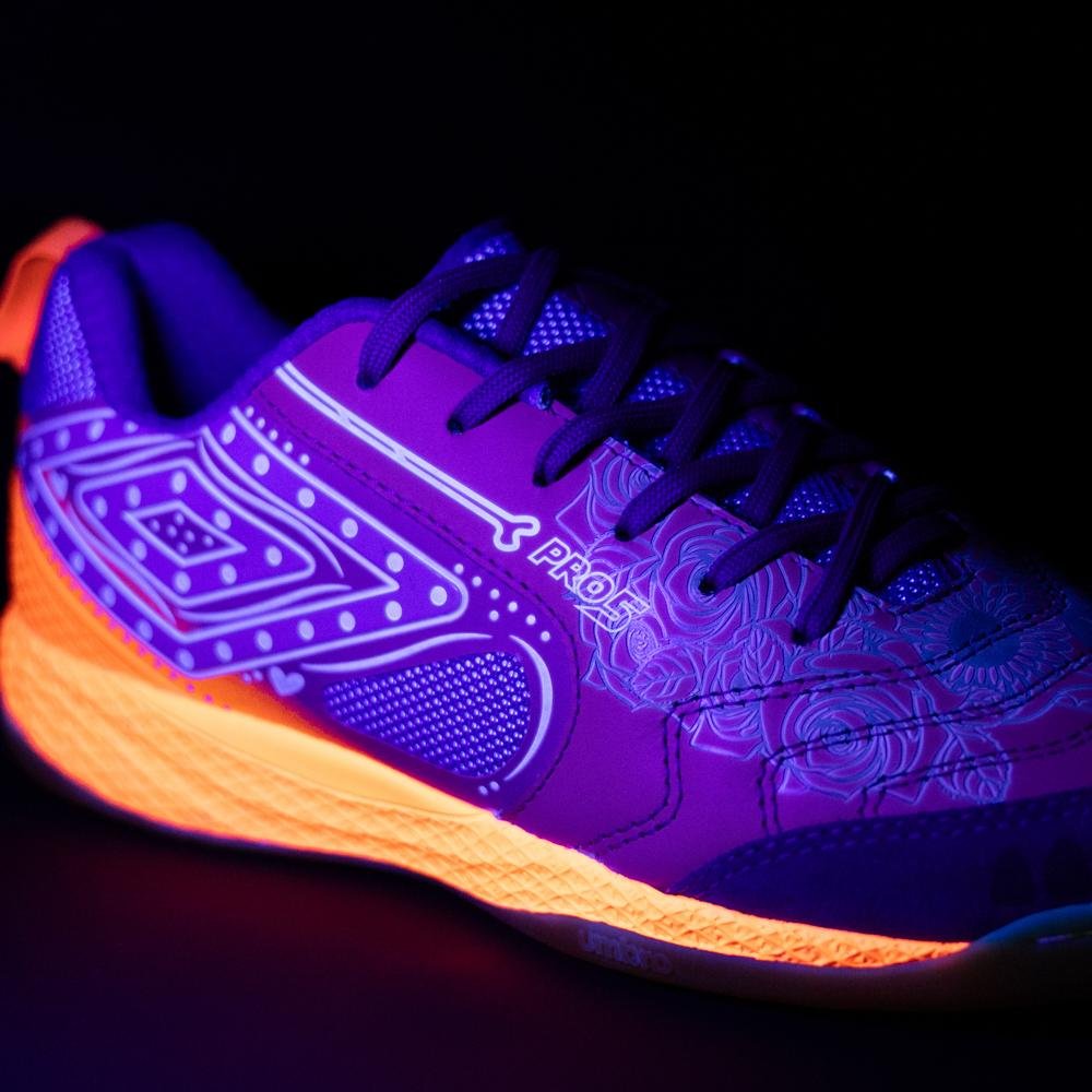 Chuteira Futsal Umbro Pro 5 Bump Dlm Roxo/Laranja 7