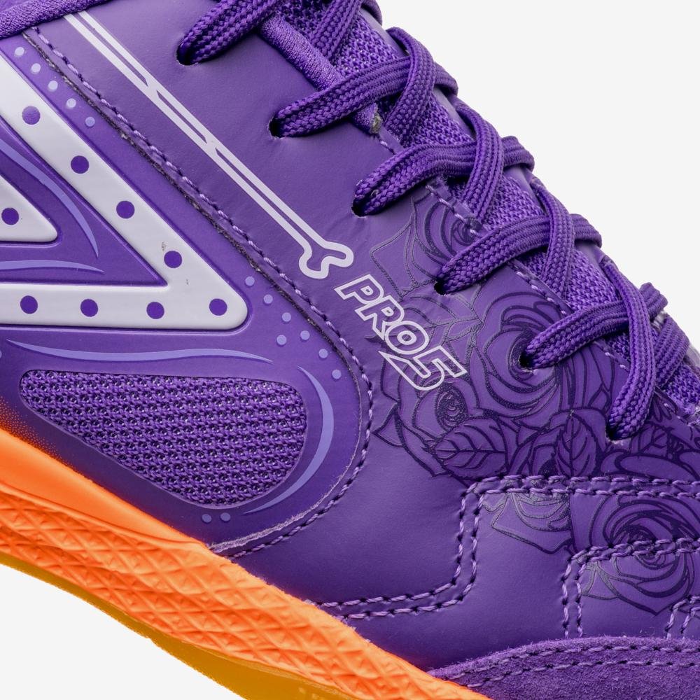 Chuteira Futsal Umbro Pro 5 Bump Dlm Roxo/Laranja 10
