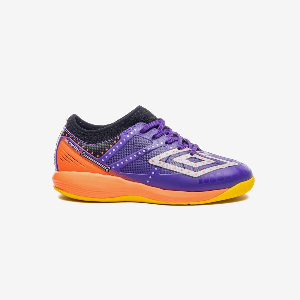 Chuteira Futsal Umbro Ultimate Jr Dlm Roxo/Laranja 1