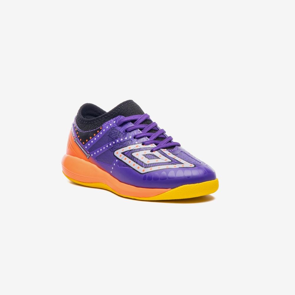 Chuteira Futsal Umbro Ultimate Jr Dlm Roxo/Laranja 3