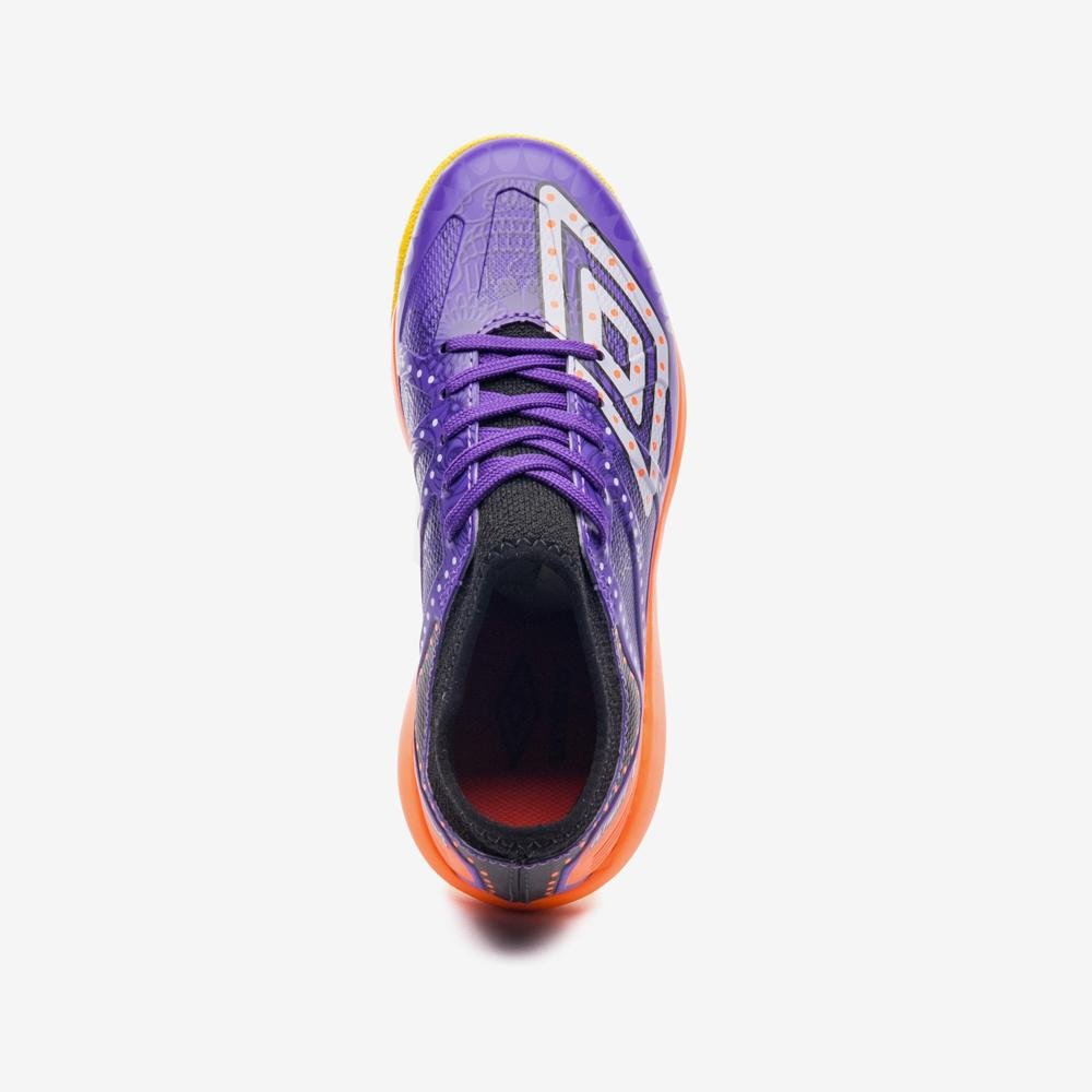 Chuteira Futsal Umbro Ultimate Jr Dlm Roxo/Laranja 4