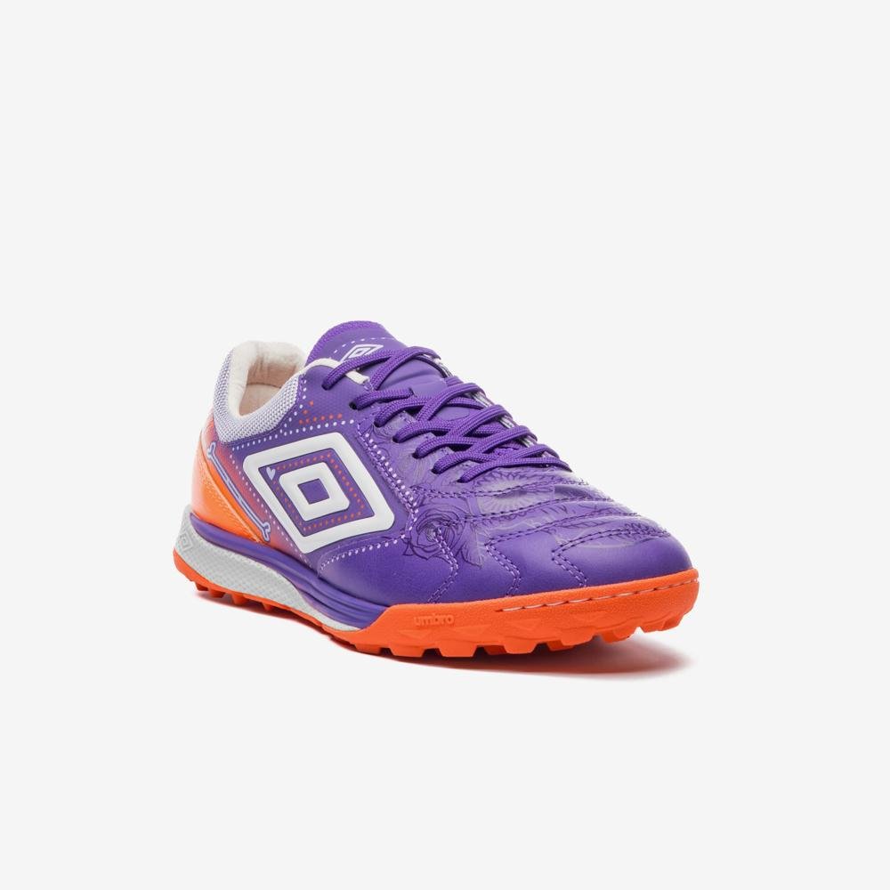 Chuteira Society Umbro Adamant Master Class Pro Bump Dlm Roxo/Laranja 3