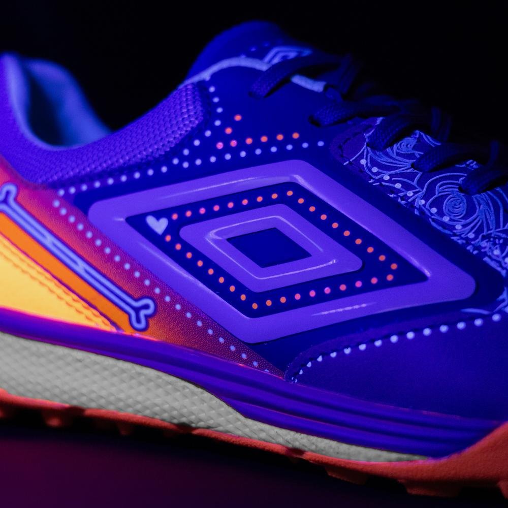 Chuteira Society Umbro Adamant Master Class Pro Bump Dlm Roxo/Laranja 7