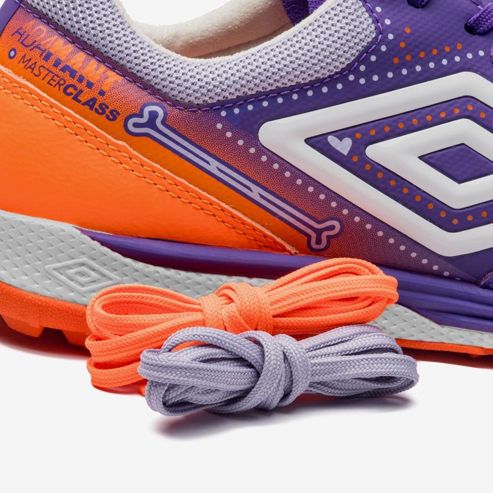 Chuteira Society Umbro Adamant Master Class Pro Bump Dlm Roxo/Laranja 8