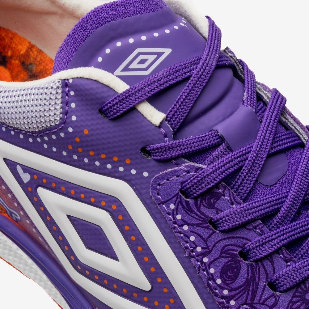 Chuteira Society Umbro Adamant Master Class Pro Bump Dlm Roxo/Laranja 10