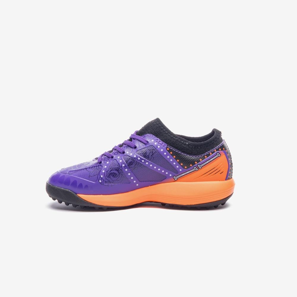 Chuteira Society Umbro Ultimate Jr Dlm Roxo/Laranja 2