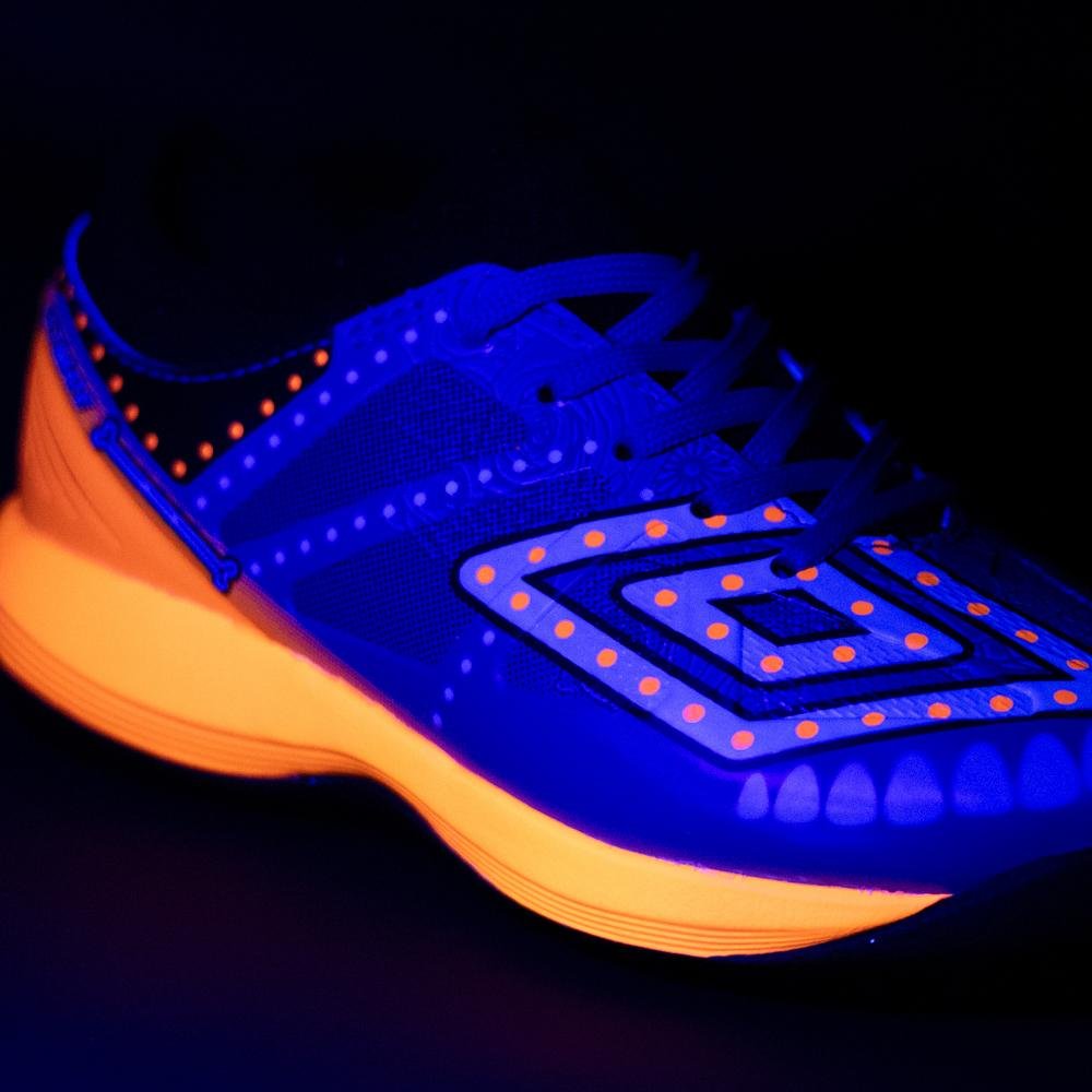 Chuteira Society Umbro Ultimate Jr Dlm Roxo/Laranja 7