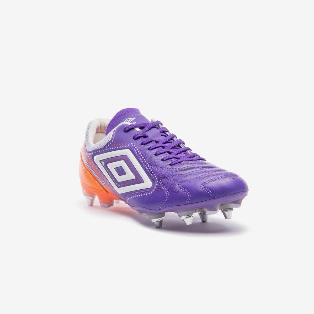 Chuteira Campo Umbro Adamant Master Class Pro Dlm Roxo/Laranja 3