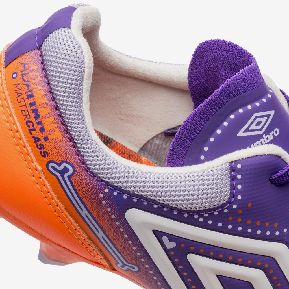 Chuteira Campo Umbro Adamant Master Class Pro Dlm Roxo/Laranja 10
