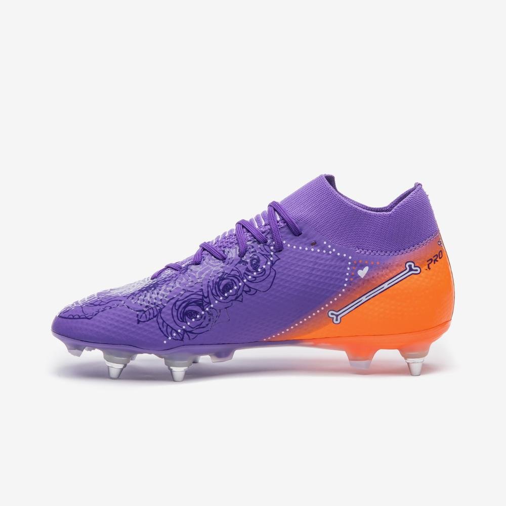 Chuteira Campo Umbro Adamant Top Speed Pro Sg Dlm Roxo/Laranja 2