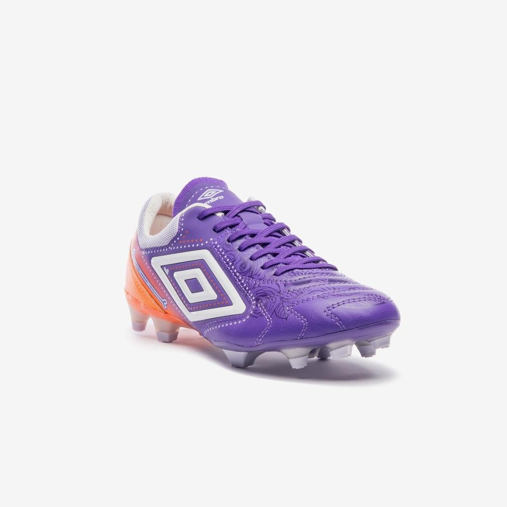 Chuteira Campo Umbro Adamant Master Class Pro Sg Dlm Roxo/Laranja 3