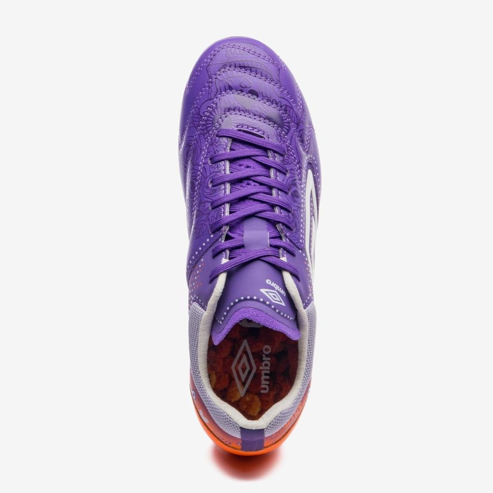 Chuteira Campo Umbro Adamant Master Class Pro Sg Dlm Roxo/Laranja 4