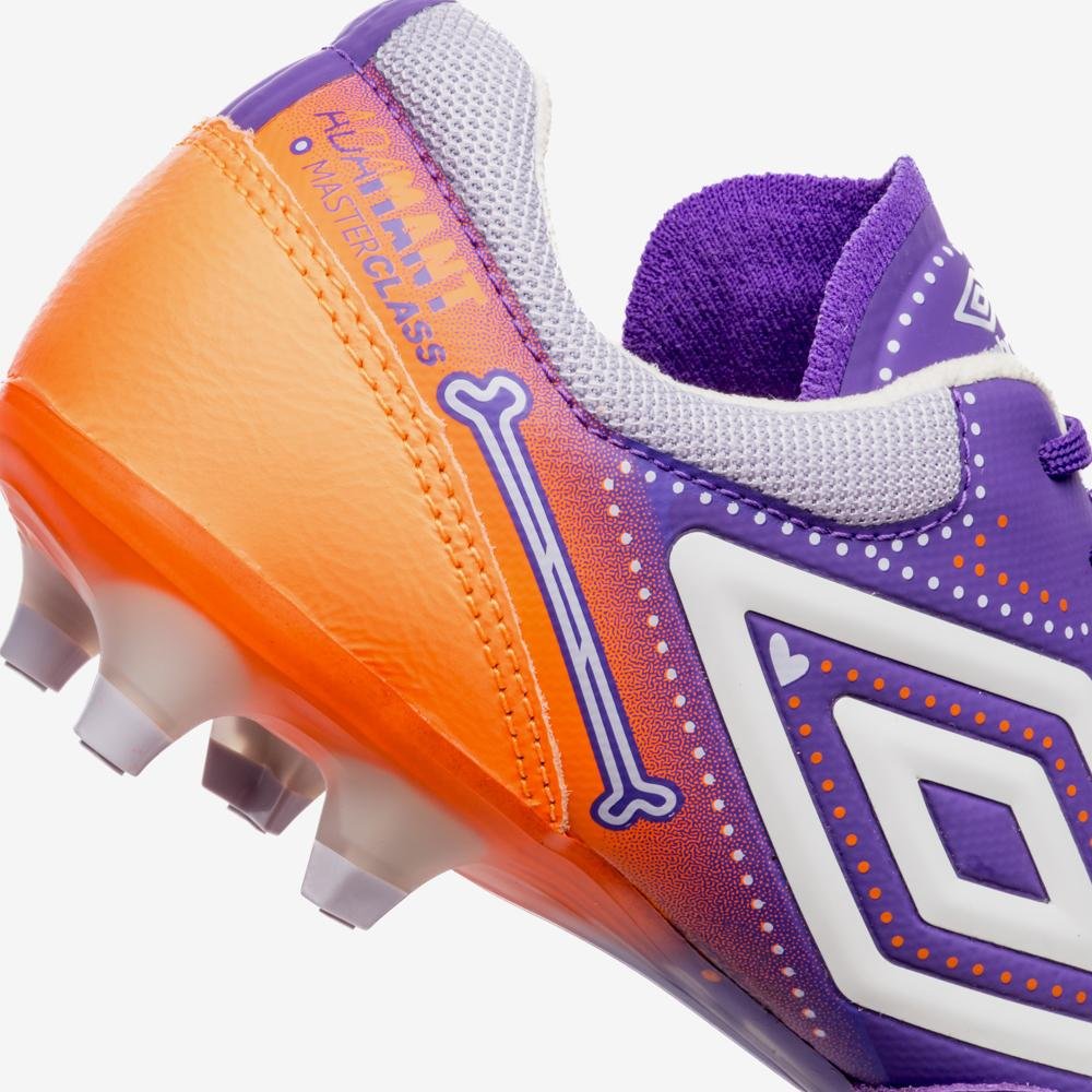 Chuteira Campo Umbro Adamant Master Class Pro Sg Dlm Roxo/Laranja 10