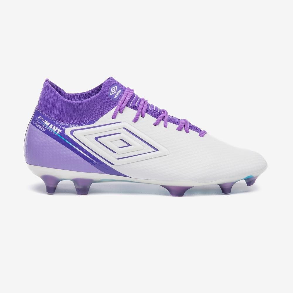 Chuteira Campo Umbro Adamant Top Speed Pro Branco/Roxo 1