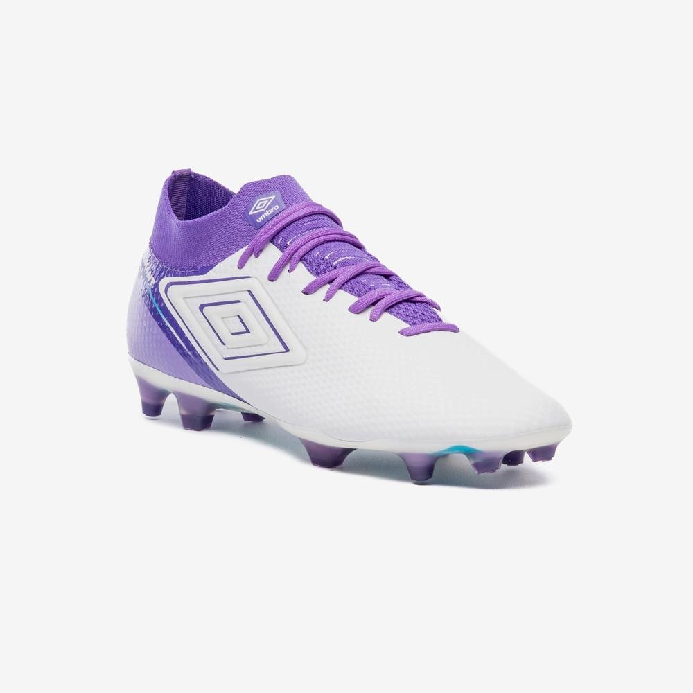 Chuteira Campo Umbro Adamant Top Speed Pro Branco/Roxo 3