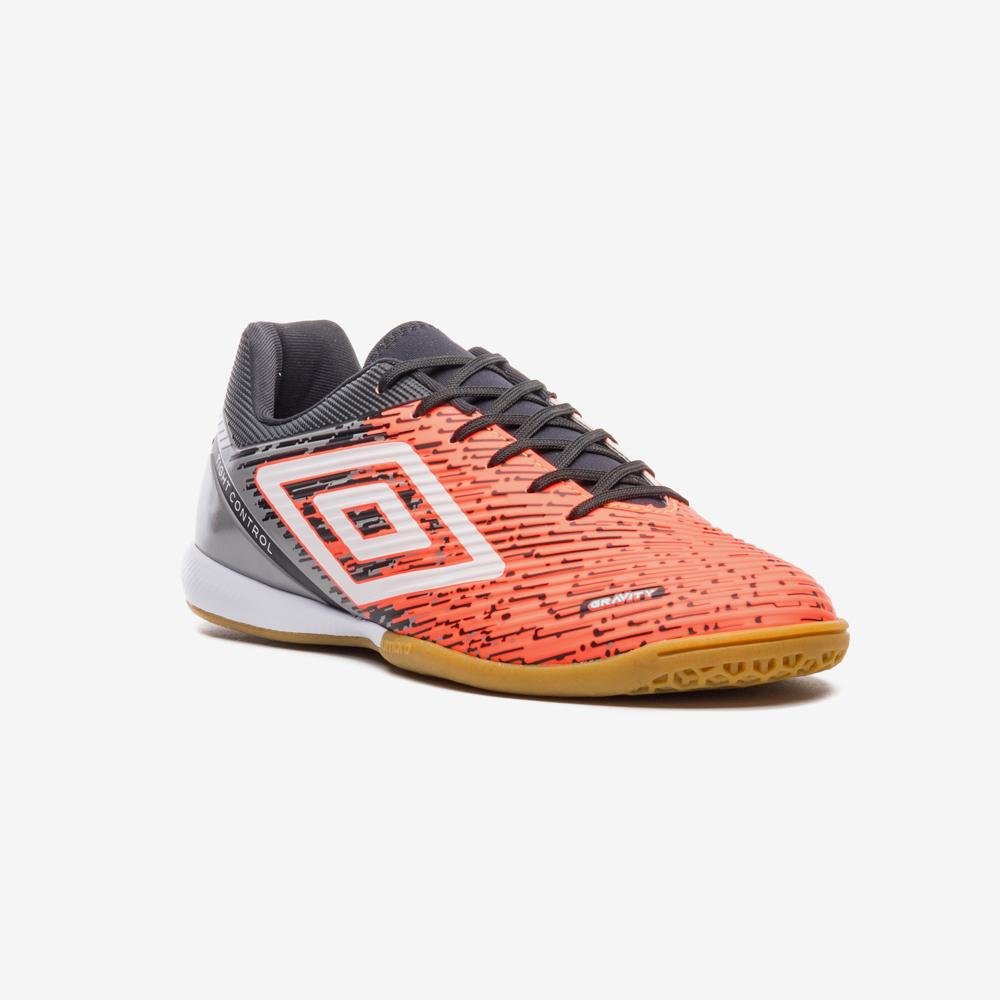 Chuteira Futsal Umbro Gravity Cinza/Laranja 3