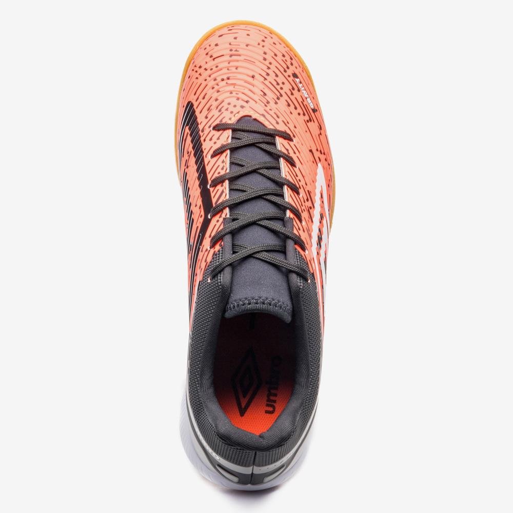 Chuteira Futsal Umbro Gravity Cinza/Laranja 4