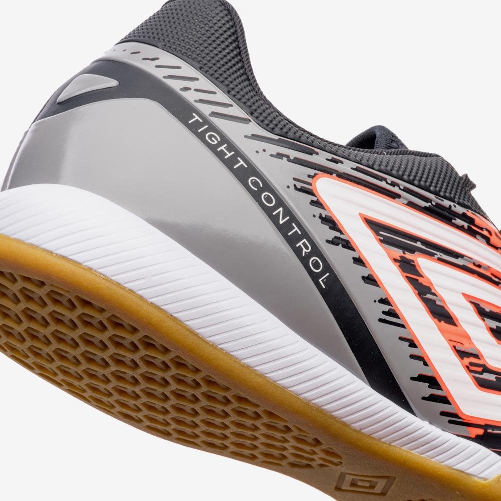 Chuteira Futsal Umbro Gravity Cinza/Laranja 7