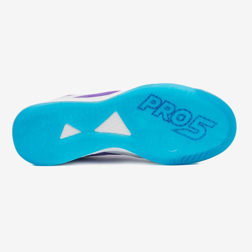 Chuteira Futsal Umbro Pro 5 Bump Branco/Roxo 5