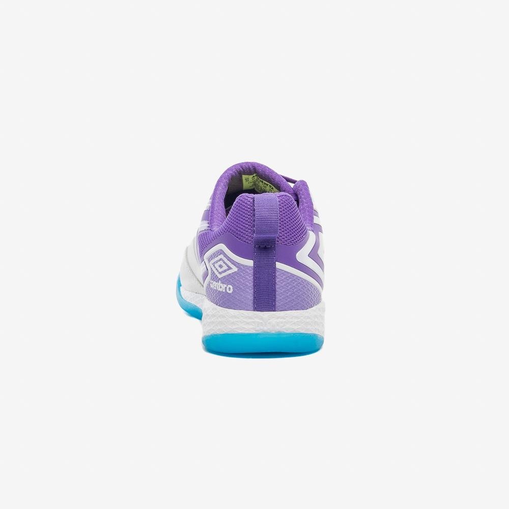 Chuteira Futsal Umbro Pro 5 Bump Branco/Roxo 6