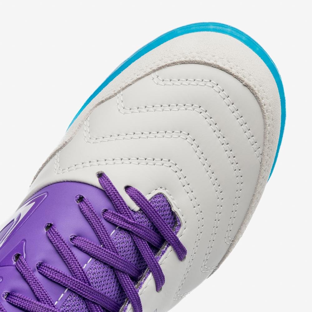 Chuteira Futsal Umbro Pro 5 Bump Branco/Roxo 9