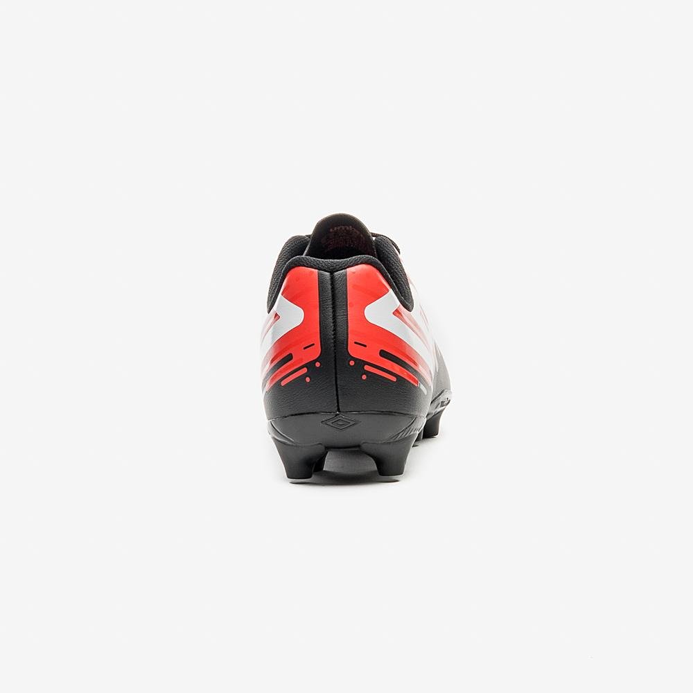 Chuteira Campo Umbro Action Preto/Vermelho 6