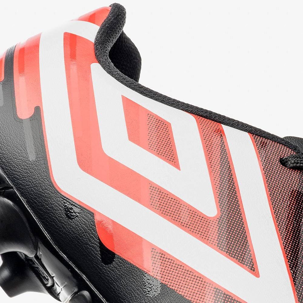 Chuteira Campo Umbro Action Preto/Vermelho 7