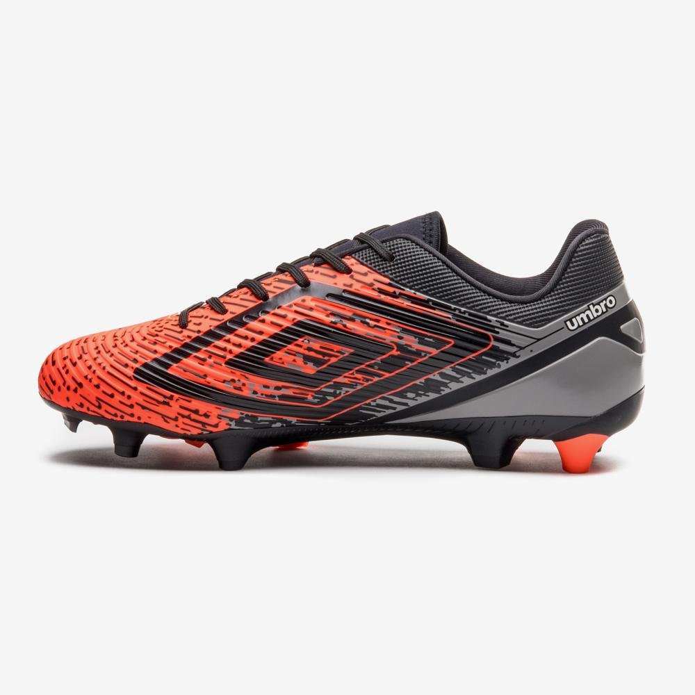 Chuteira Campo Umbro Gravity Preto/Laranja 2