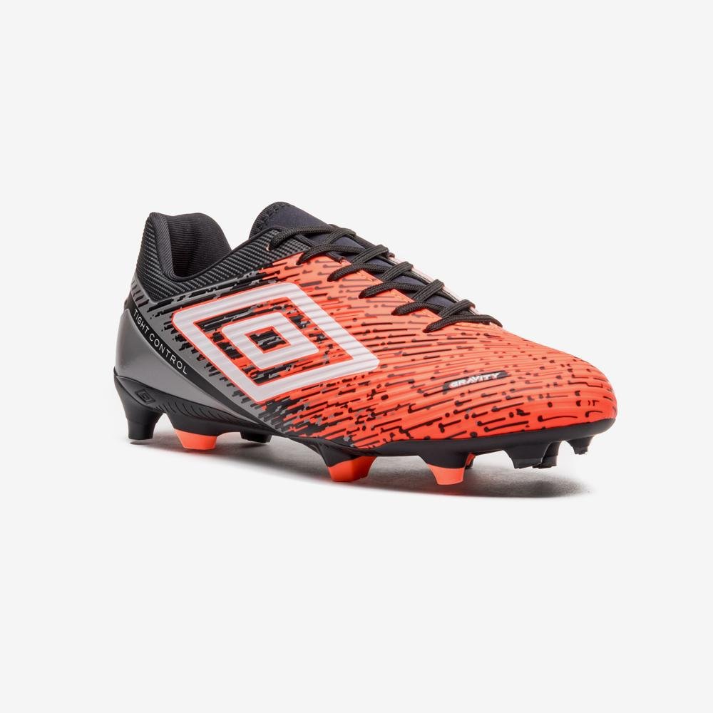Chuteira Campo Umbro Gravity Preto/Laranja 3