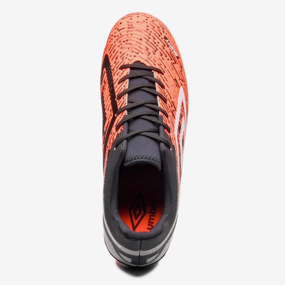 Chuteira Campo Umbro Gravity Preto/Laranja 4