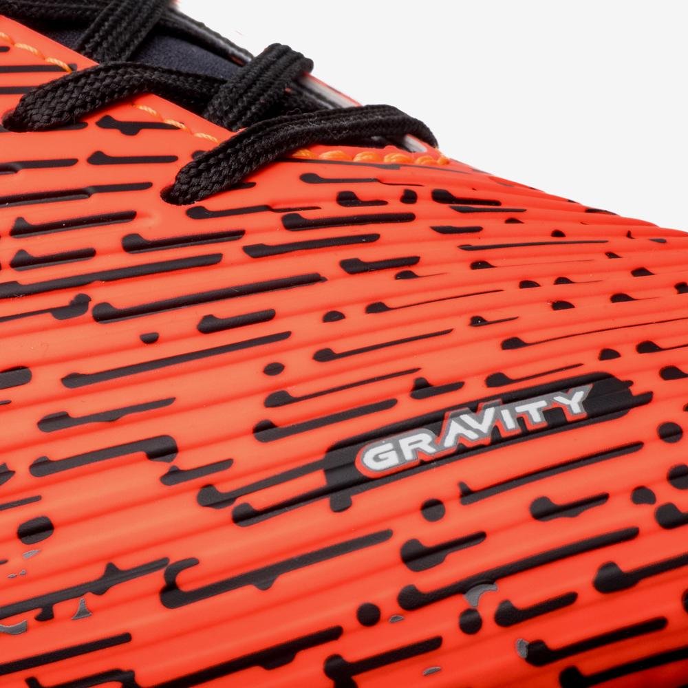 Chuteira Campo Umbro Gravity Preto/Laranja 9