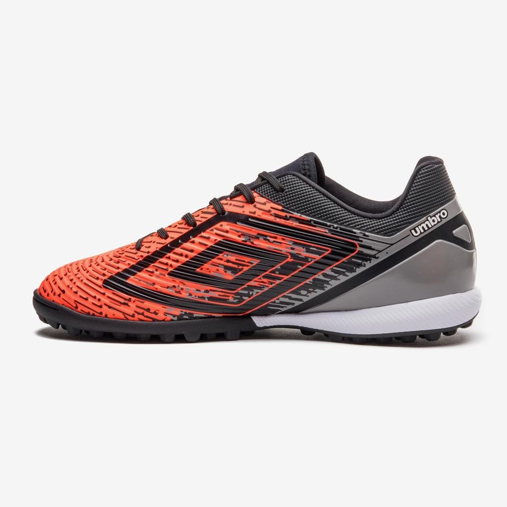 Chuteira Society Umbro Gravity Preto/Laranja 2