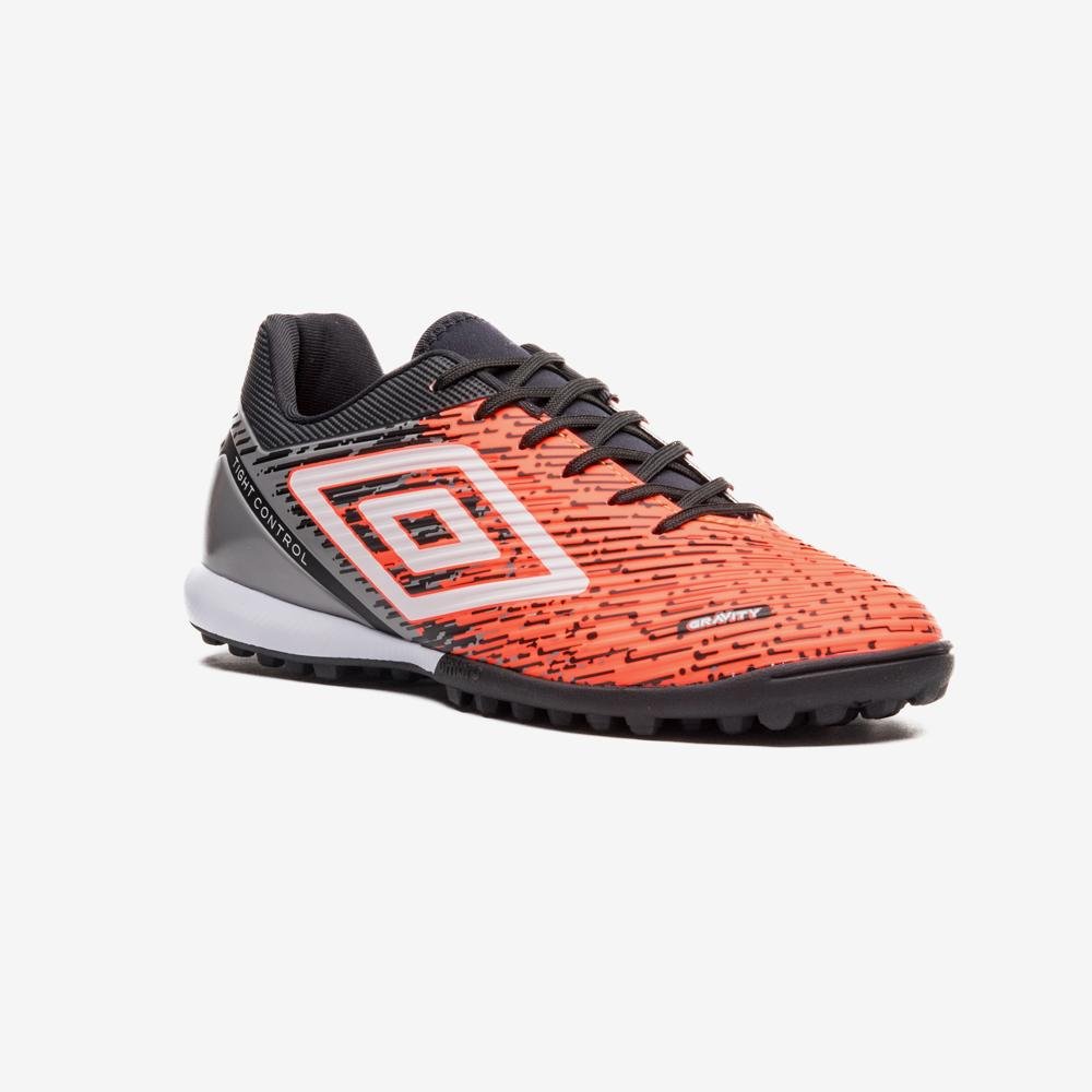 Chuteira Society Umbro Gravity Preto/Laranja 3