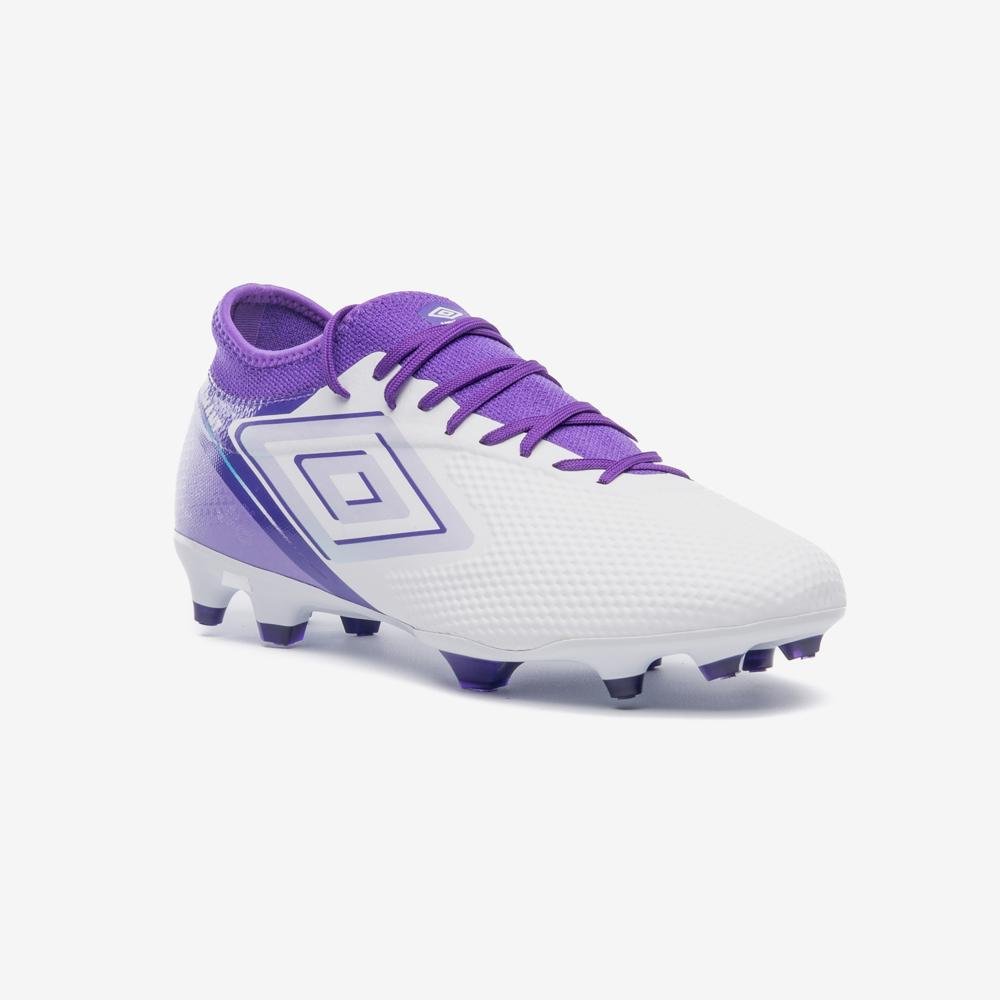 Chuteira Campo Umbro Adamant Top Speed Premier Branco/Roxo 3