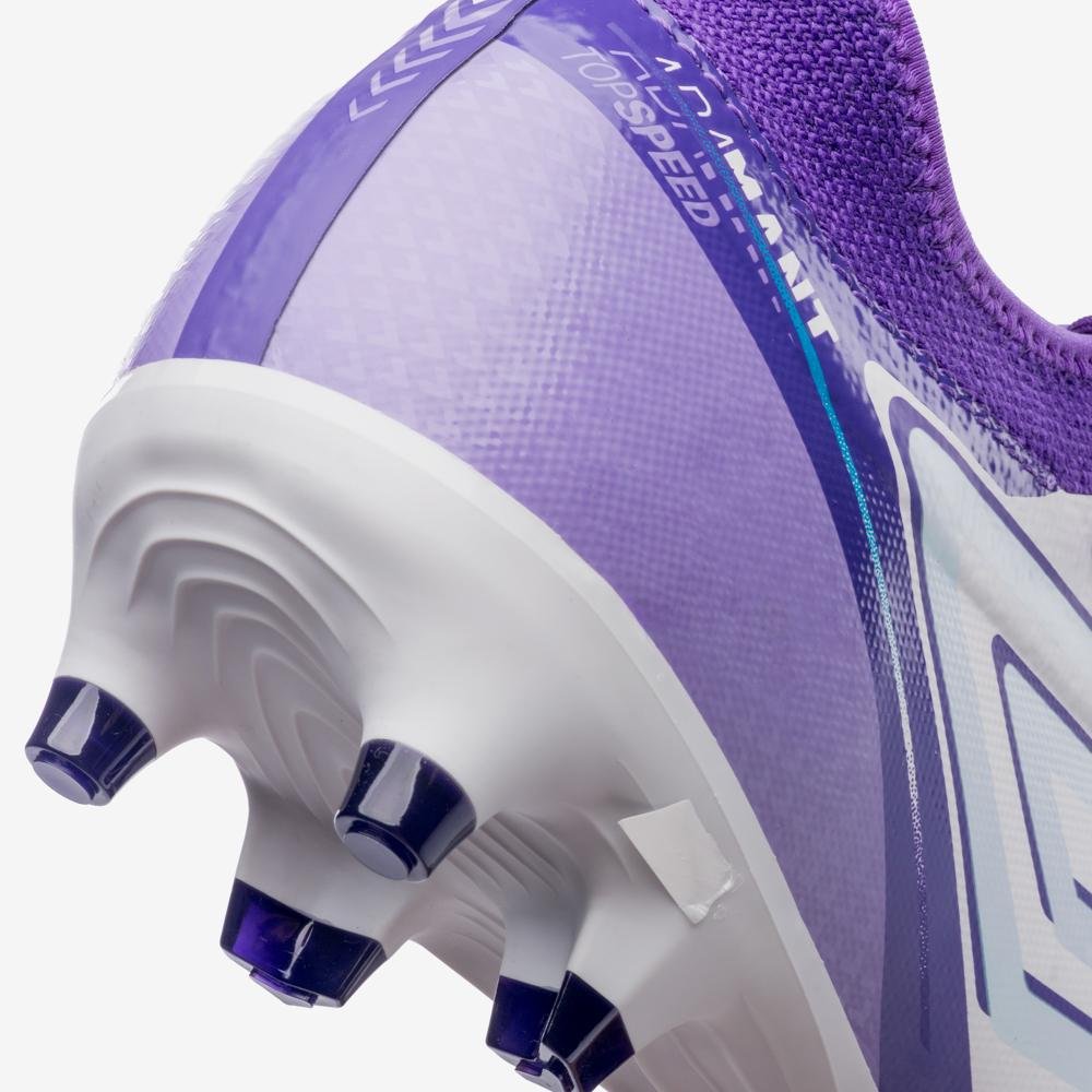 Chuteira Campo Umbro Adamant Top Speed Premier Branco/Roxo 7