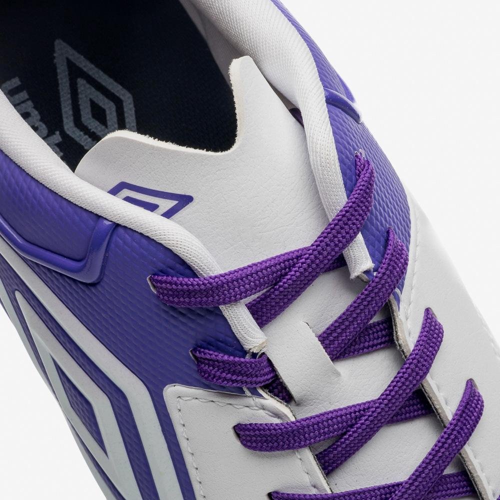 Chuteira Campo Umbro Adamant Master Class Club Branco/Roxo 7