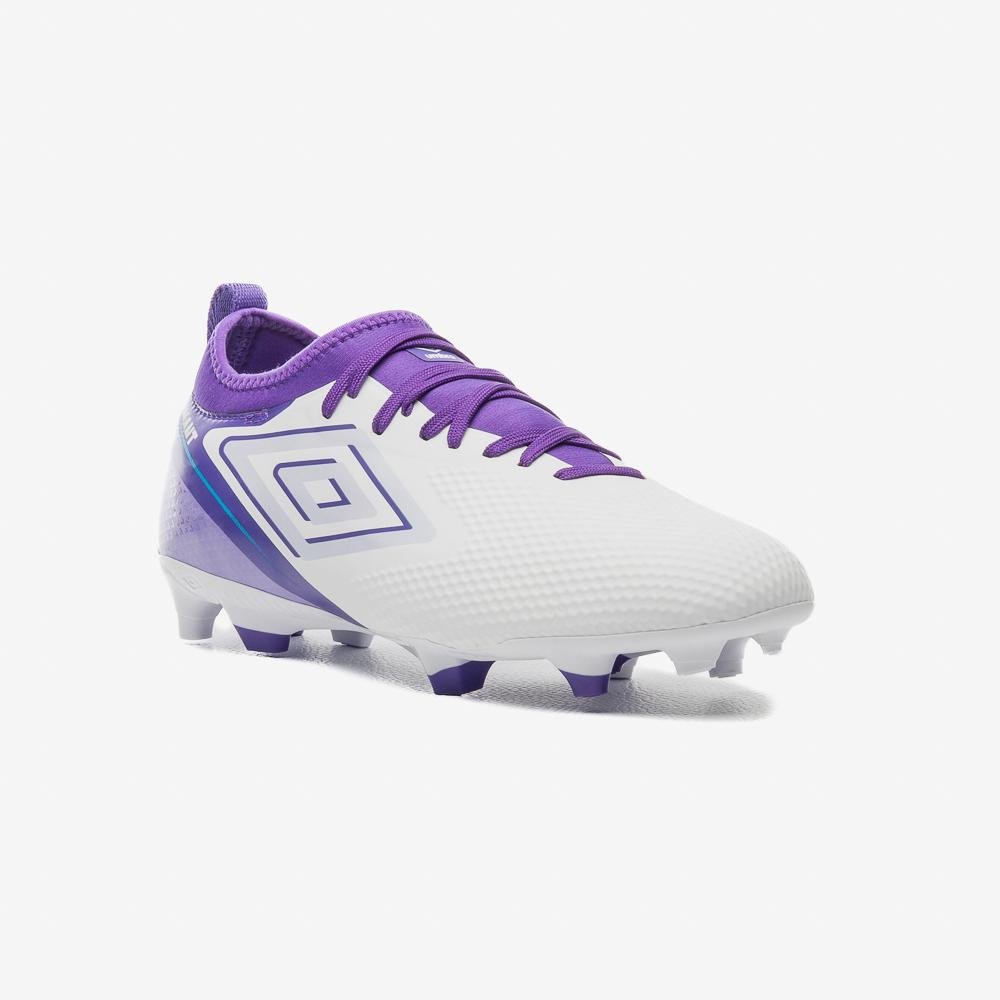 Chuteira Campo Umbro Adamant Top Speed Club Branco/Roxo 3