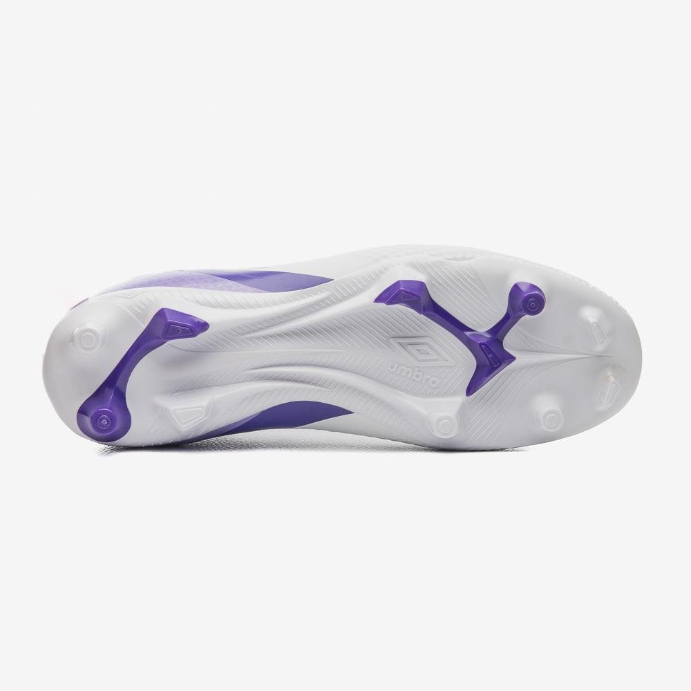 Chuteira Campo Umbro Adamant Top Speed Club Branco/Roxo 5