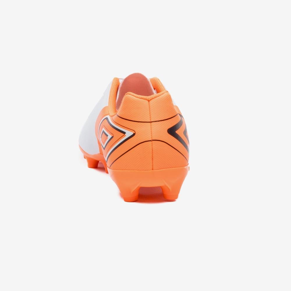 Chuteira Campo Umbro Fifty Vi League Branco/Laranja 6