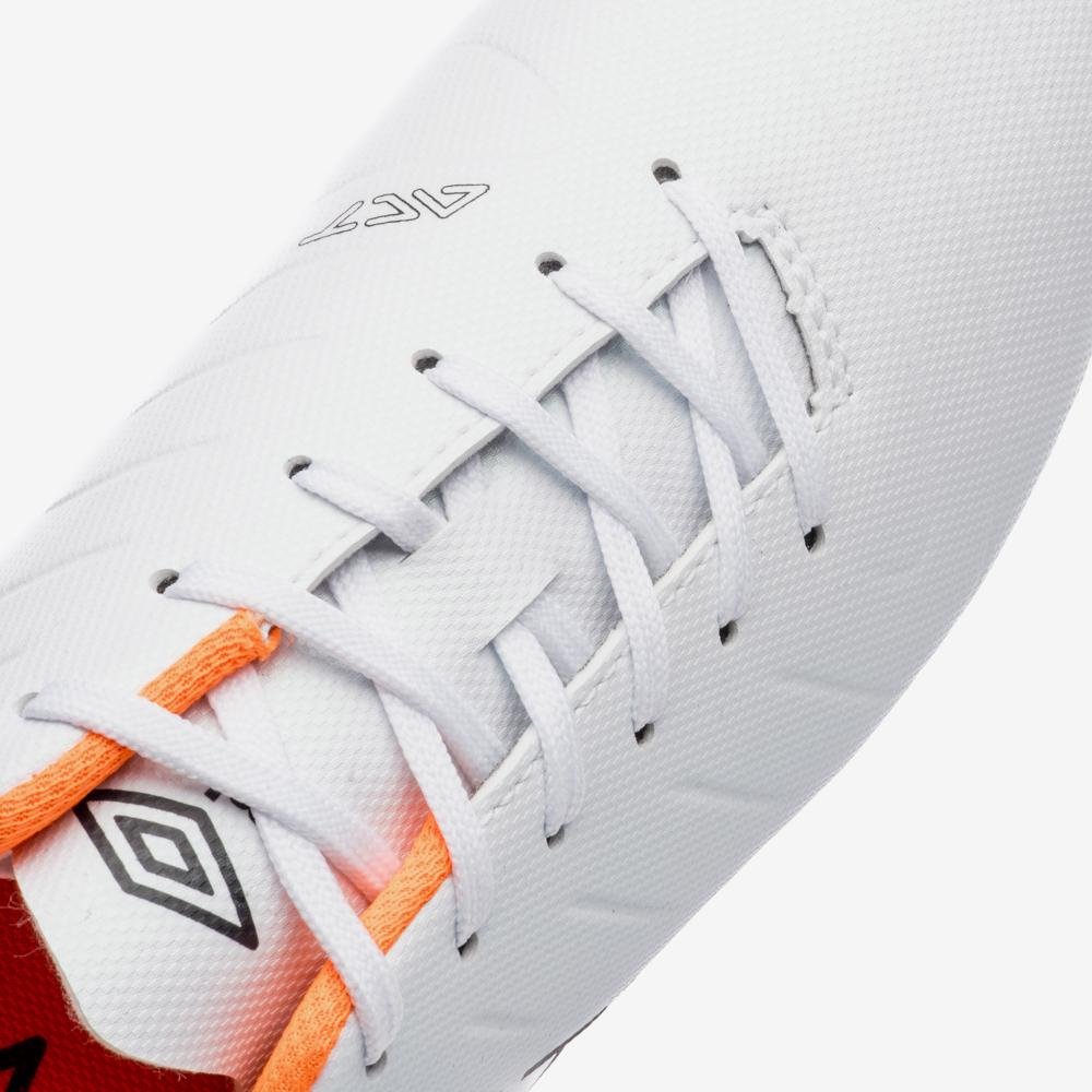 Chuteira Campo Umbro Fifty Vi League Branco/Laranja 8