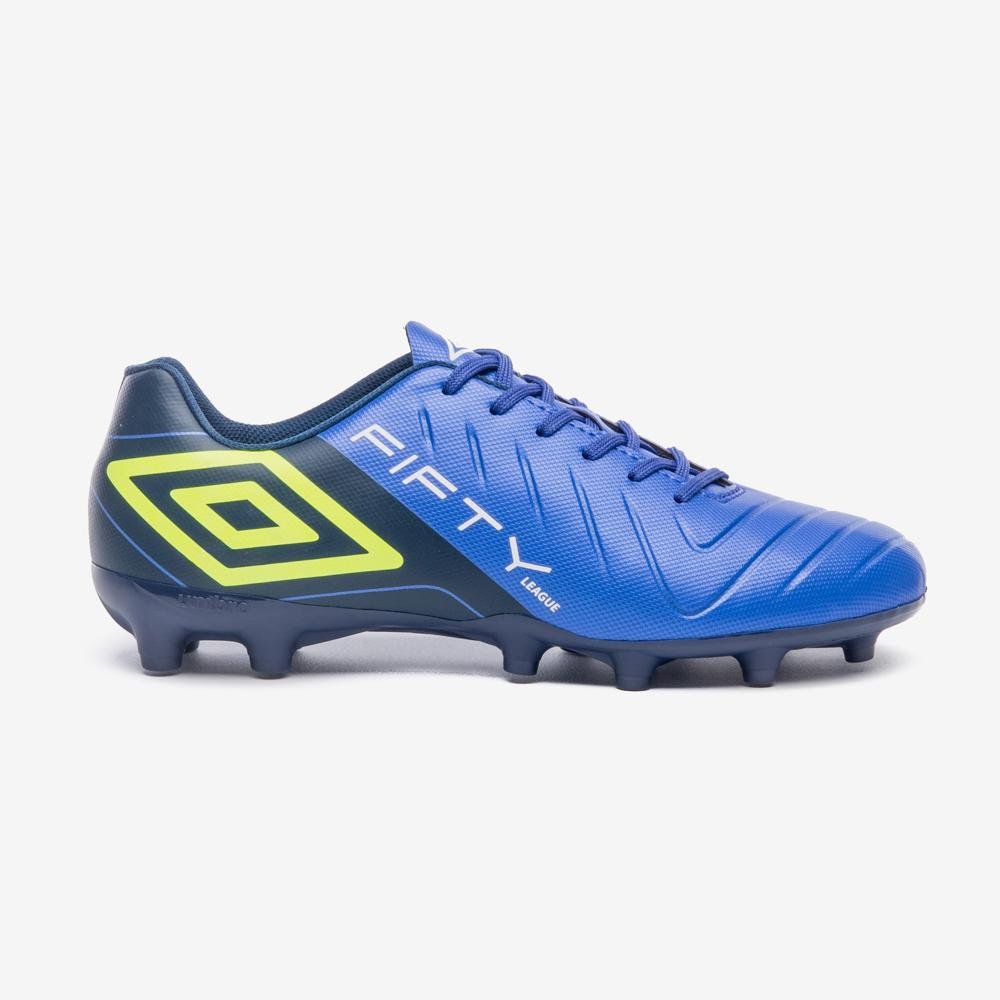 Chuteira Campo Umbro Fifty Vi League Azul 2