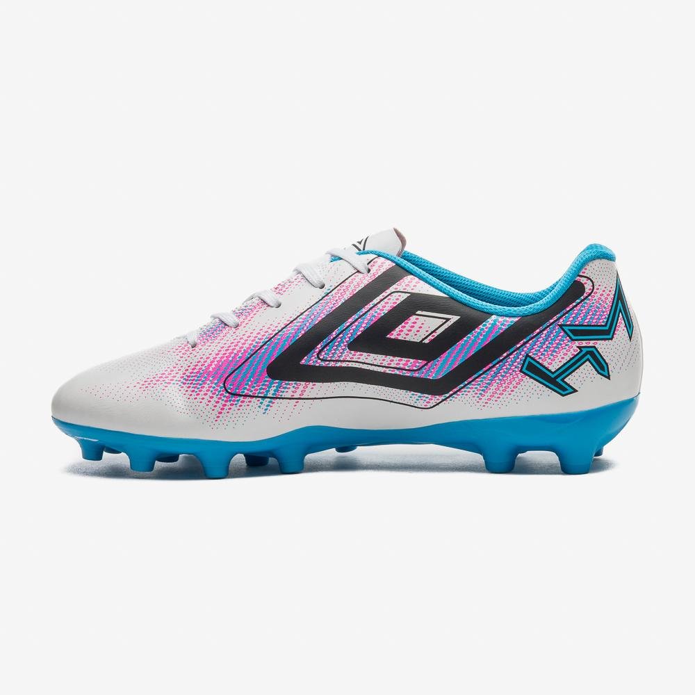 Chuteira Campo Umbro Heatmap Branco/Azul 2