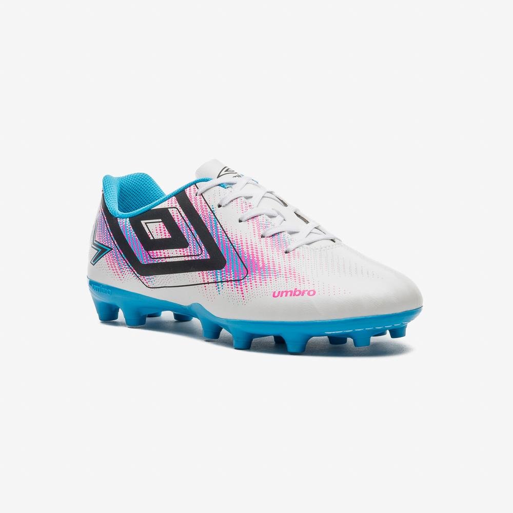 Chuteira Campo Umbro Heatmap Branco/Azul 3