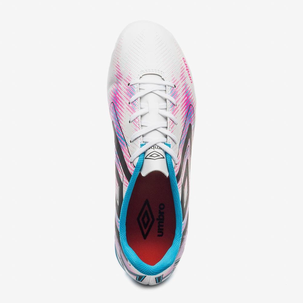 Chuteira Campo Umbro Heatmap Branco/Azul 4