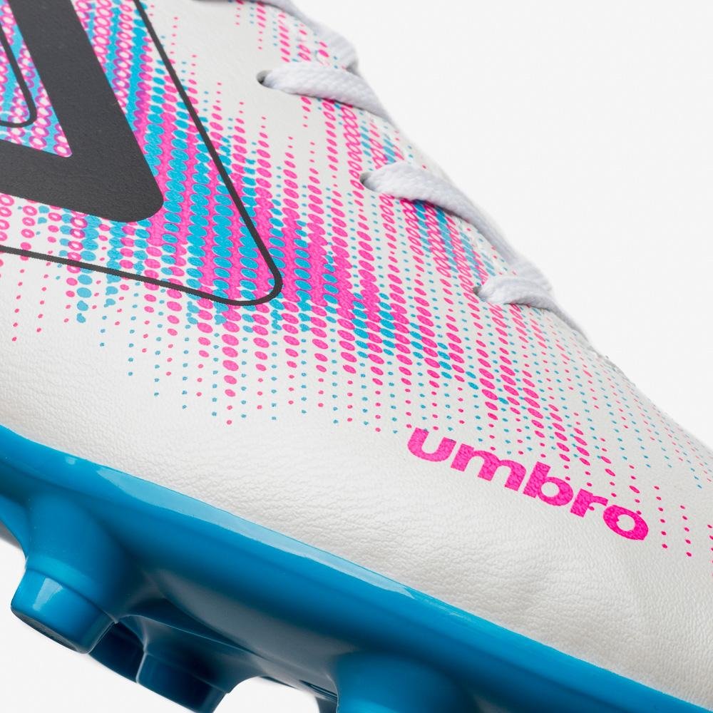 Chuteira Campo Umbro Heatmap Branco/Azul 7