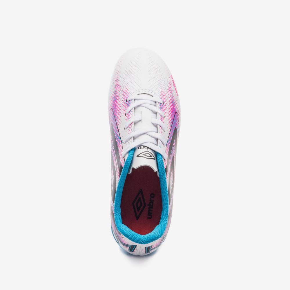 Chuteira Campo Umbro Heatmap Jr Branco/Azul 4