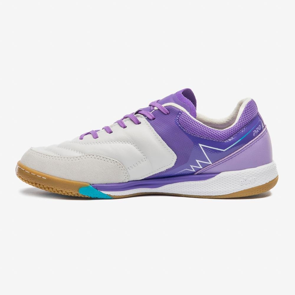 Chuteira Futsal Umbro Adamant Master Class Pro Bump Branco/Roxo 2