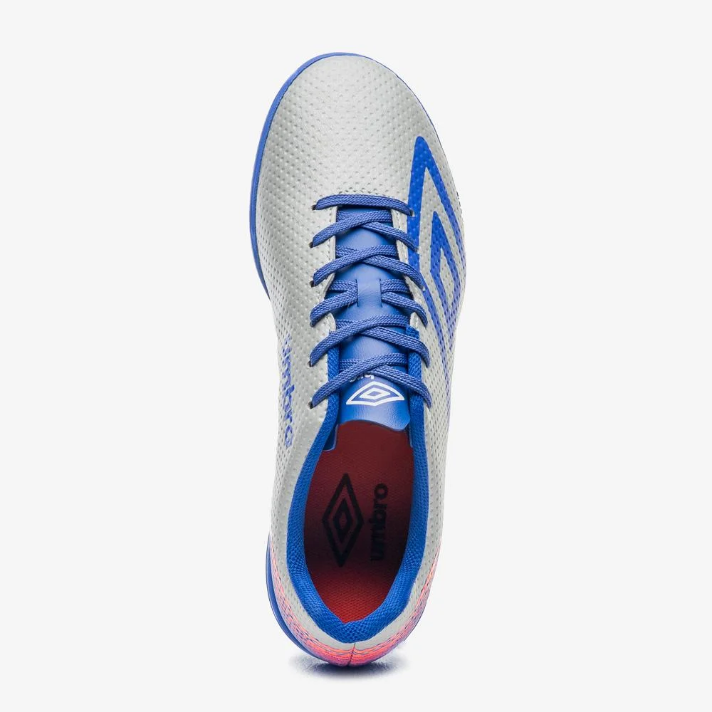 Chuteira Futsal Umbro Force Cinza/Azul 4