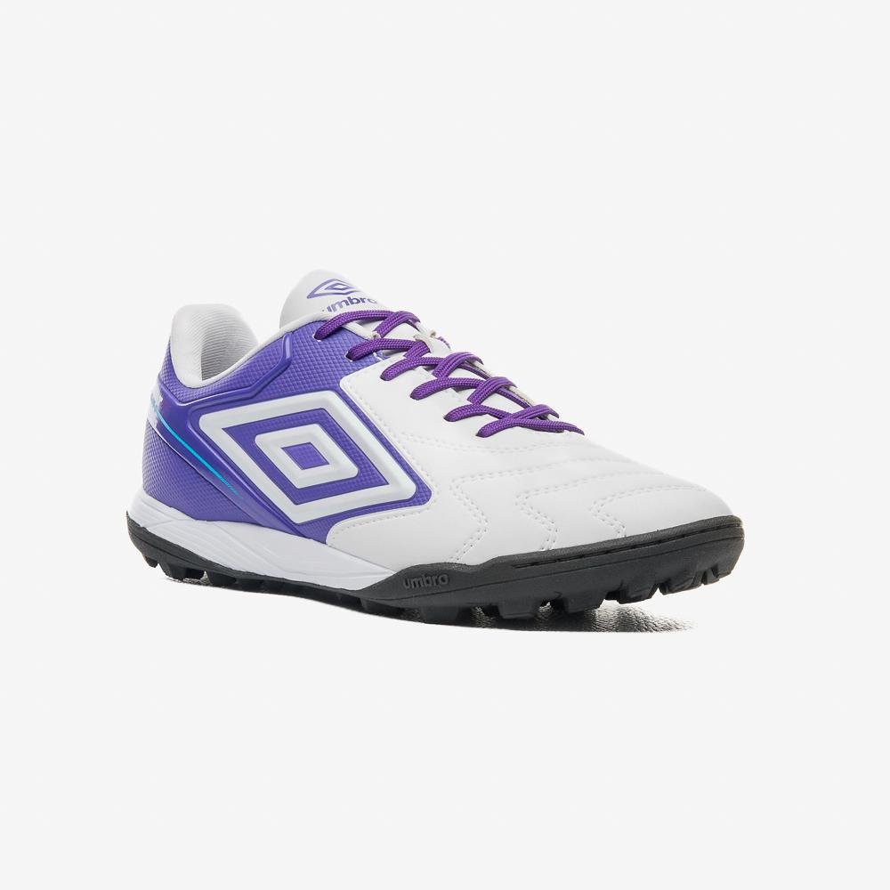 Chuteira Society Umbro Adamant Master Class Club Branco/Roxo 3
