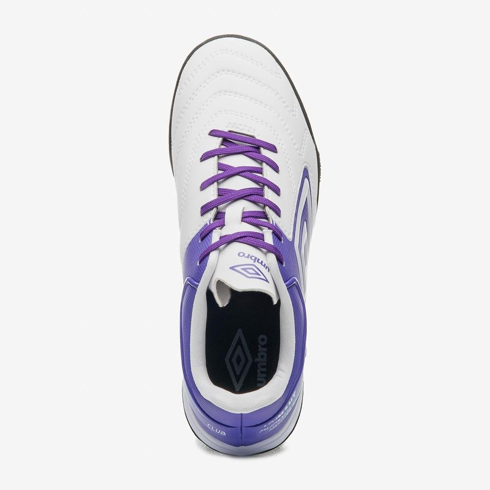 Chuteira Society Umbro Adamant Master Class Club Branco/Roxo 4